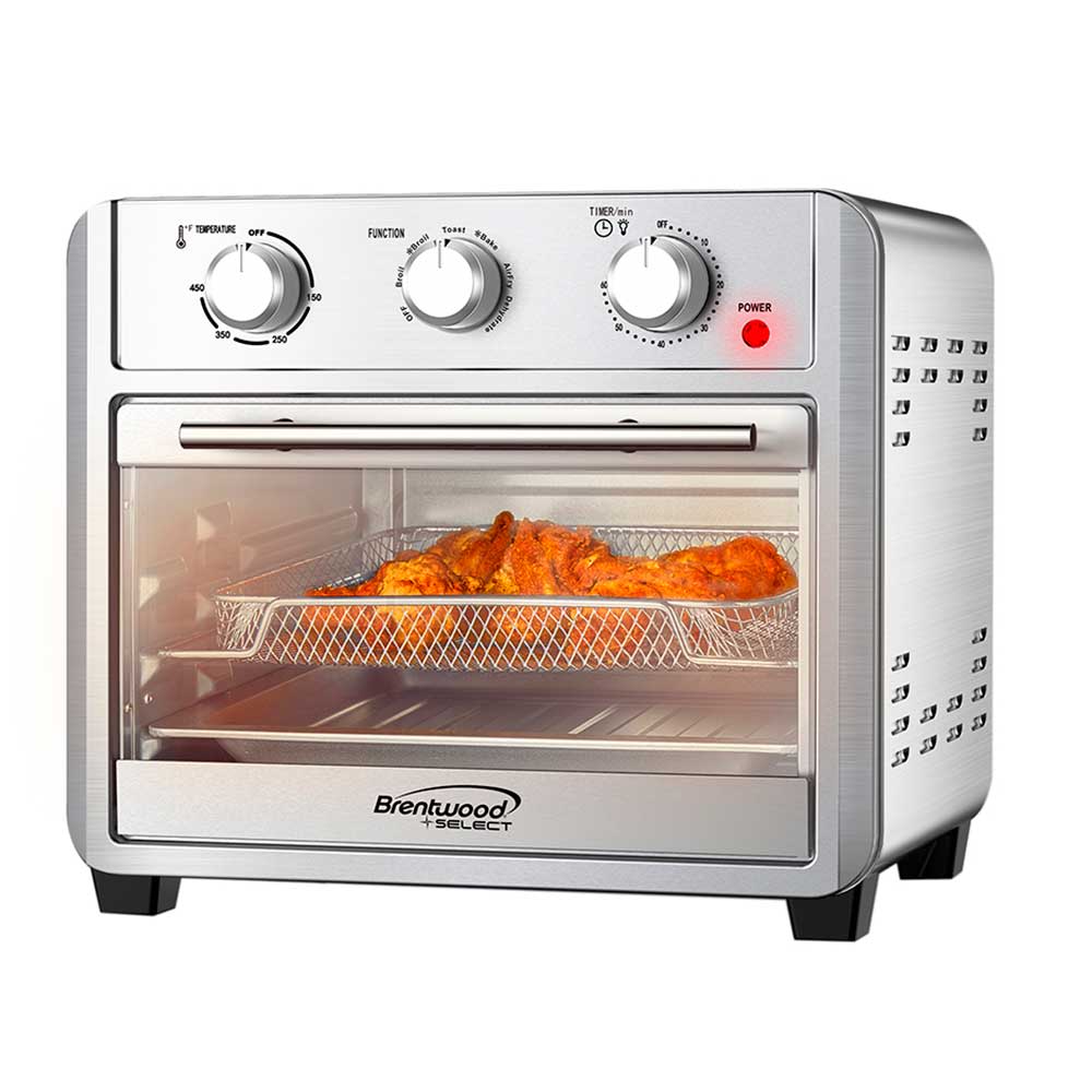 Brentwood 1700W 24 Quart Stainless Steel Convection Air Fryer Toaster Oven
